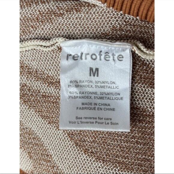 Retrofete Dimi Metallic Zebra Print Mini Cut Out Sexy Bodycon Dress - Picture 12 of 13